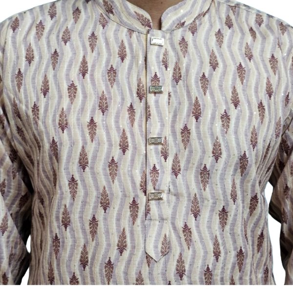 Design Allover Screen Print Cotton Panjabi - Image 2